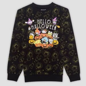 Men's nwt hello kitty Sanrio Graphic Sweatshirt - Black Halloween